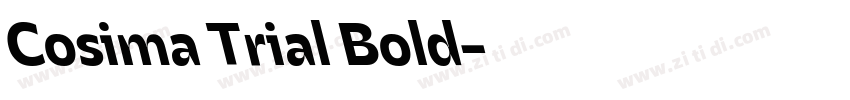 Cosima Trial Bold字体转换